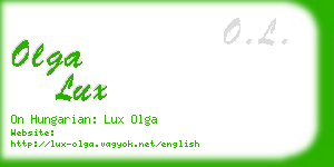 olga lux business card